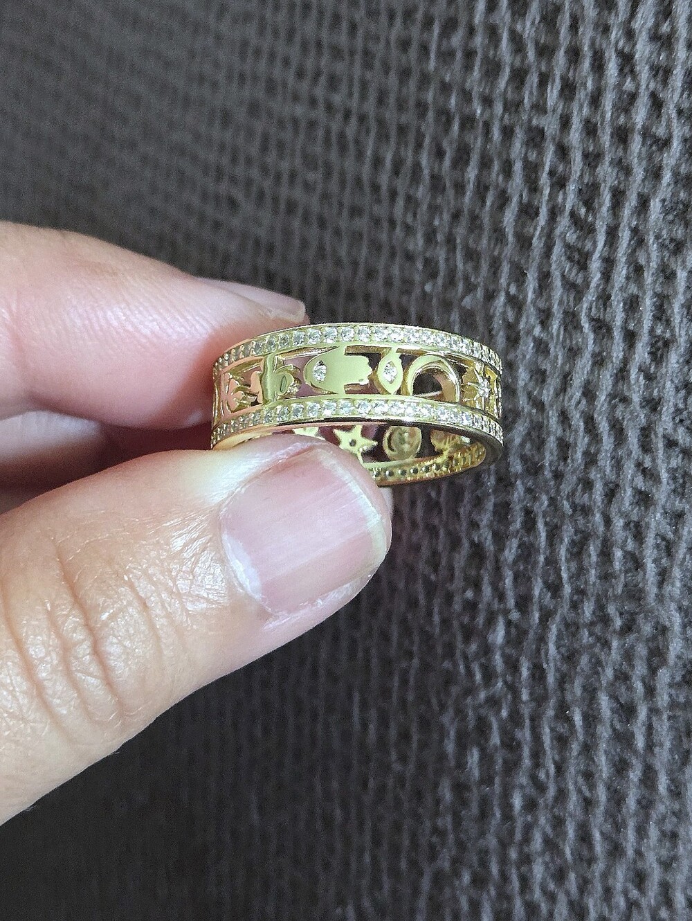 Neo Relique Gold💛 Double✌️ Band Ring💍 with Symbols - NIB - Picture 6 of 16